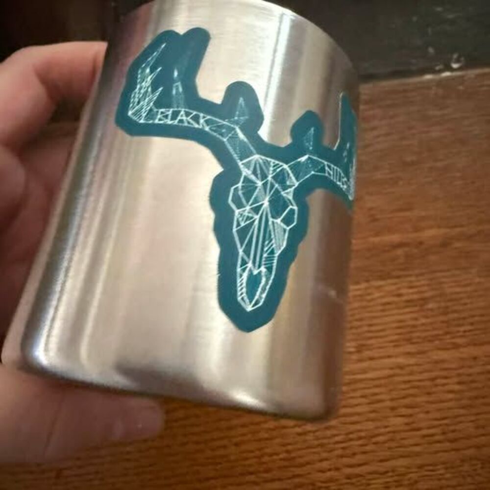 Stainless Steel Camping Mug with Deer Skull Graphic